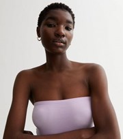 New Look Lilac Jersey Bandeau Top